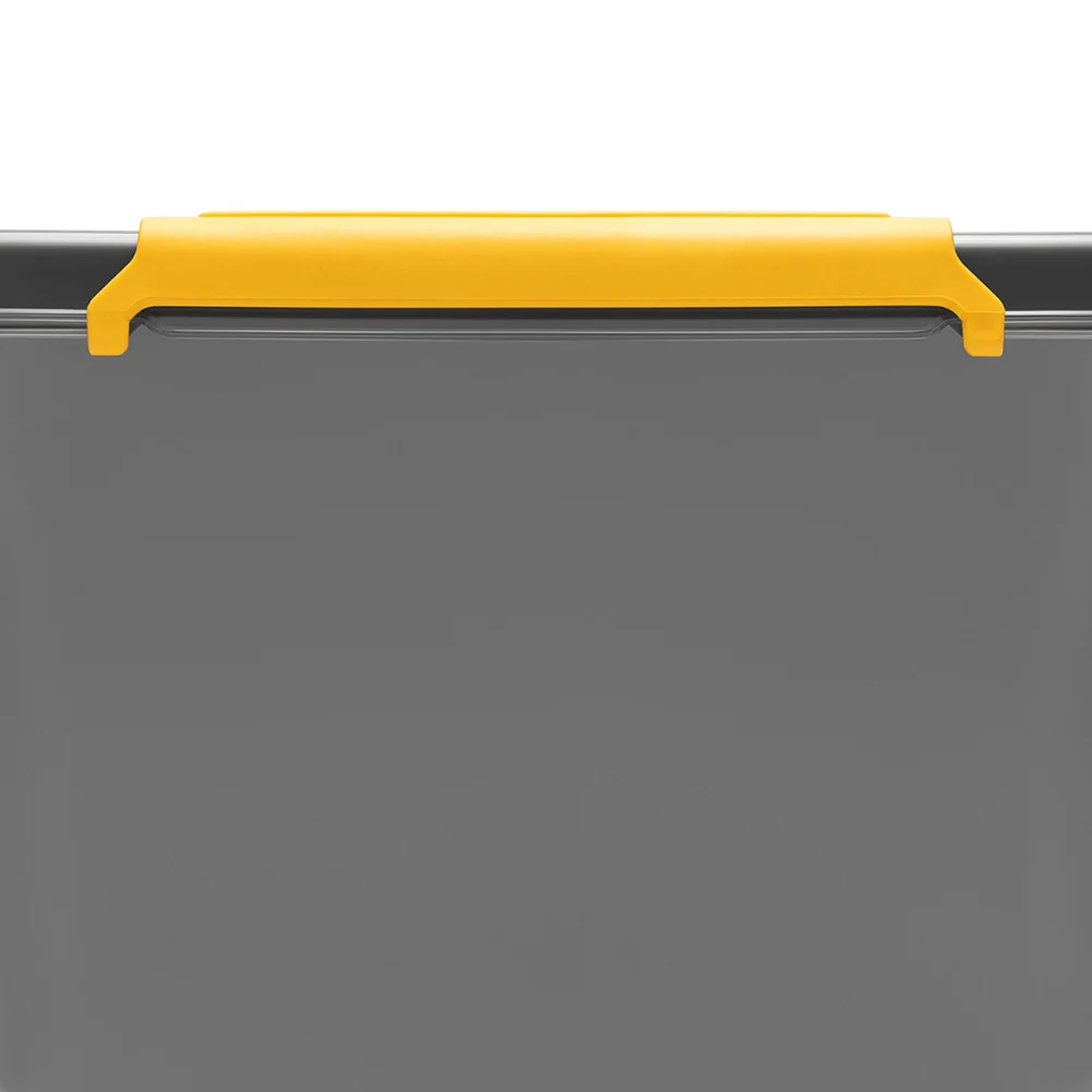 Aufbewahrungsbox mit Deckel & Rollen, Grau, nässegeschützt (40 L) – Ansicht 3