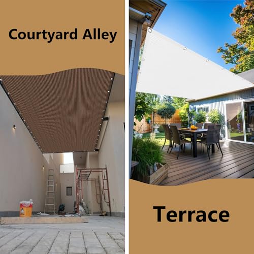 Voile d'ombrage avec oeillets cordons pour patio extérieur