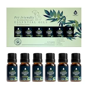 PURSONIC Pet Friendly Aromatherapy Essential Oils Collection, 6-Count – Safe for Dogs and Cats, Natural Relaxation and Stress Relief