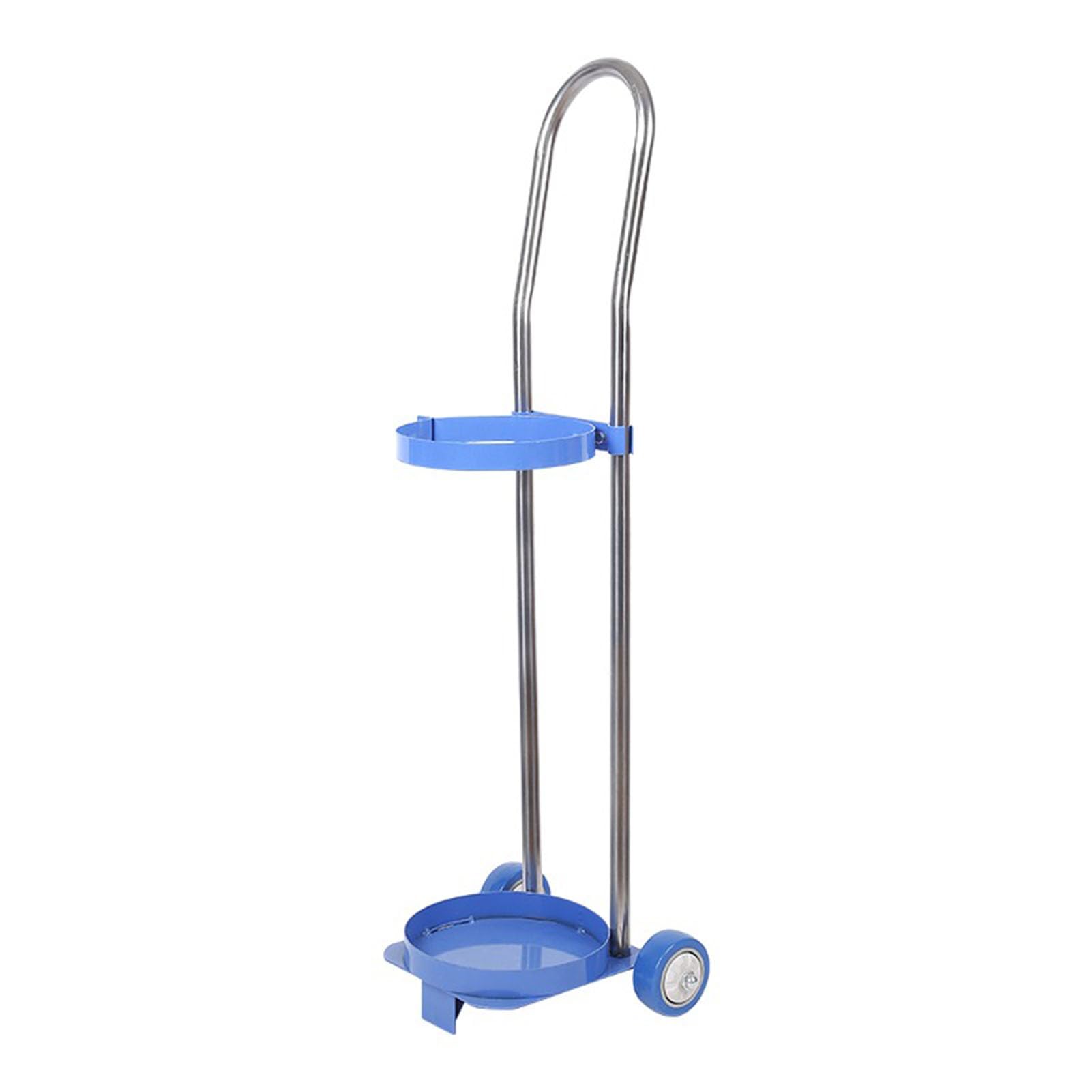 Supporto per bombola di ossigeno con ruote, carrello leggero e portatile per stoccaggio e trasporto del serbatoio di ossigeno, adatto per cilindri da 10 a 40 l