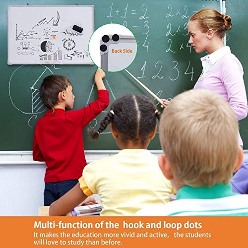 Vkey 500Pcs (250 Pair Sets) 3/4" Diameter Sticky Back Coins Self Adhesive Hook Loop Dots White #TOP6