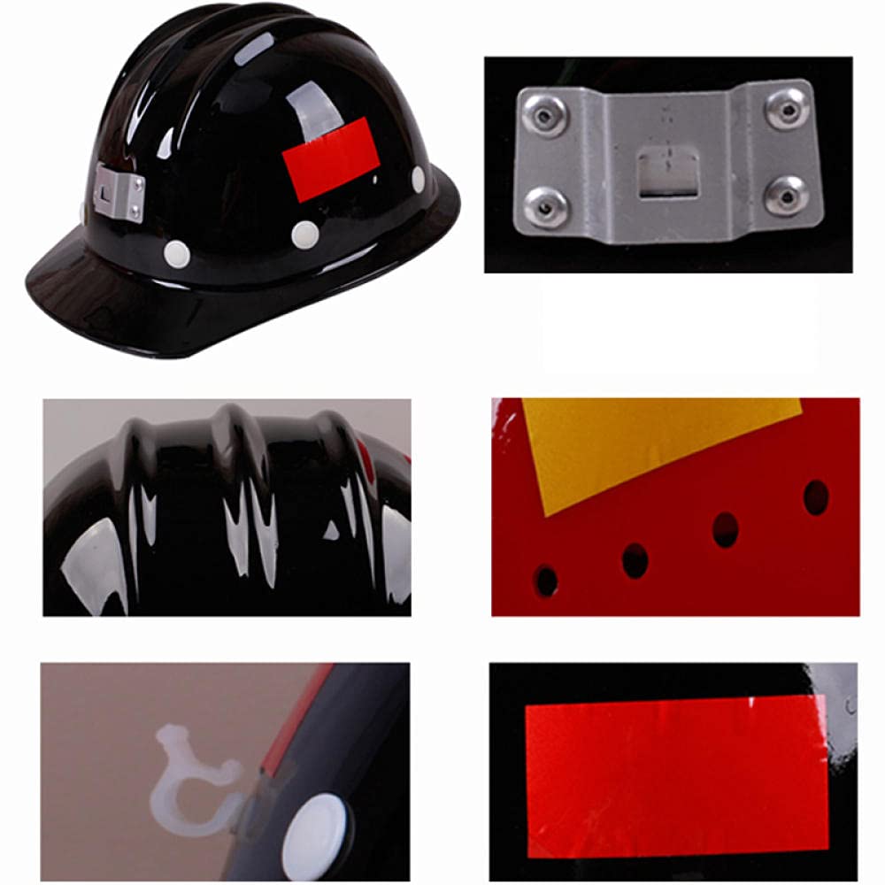 Bergbau Sicherheitshelm Baukohle Bergmann FRP Harthut Arbeitsschutz Helm Anti-Zertrümmerung Arbeitskappe-1._Schwarz