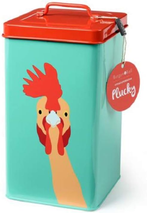 Burgon & Ball Creaturewares GCR/HEN Pet Food Storage Tin Plucky' Chicken