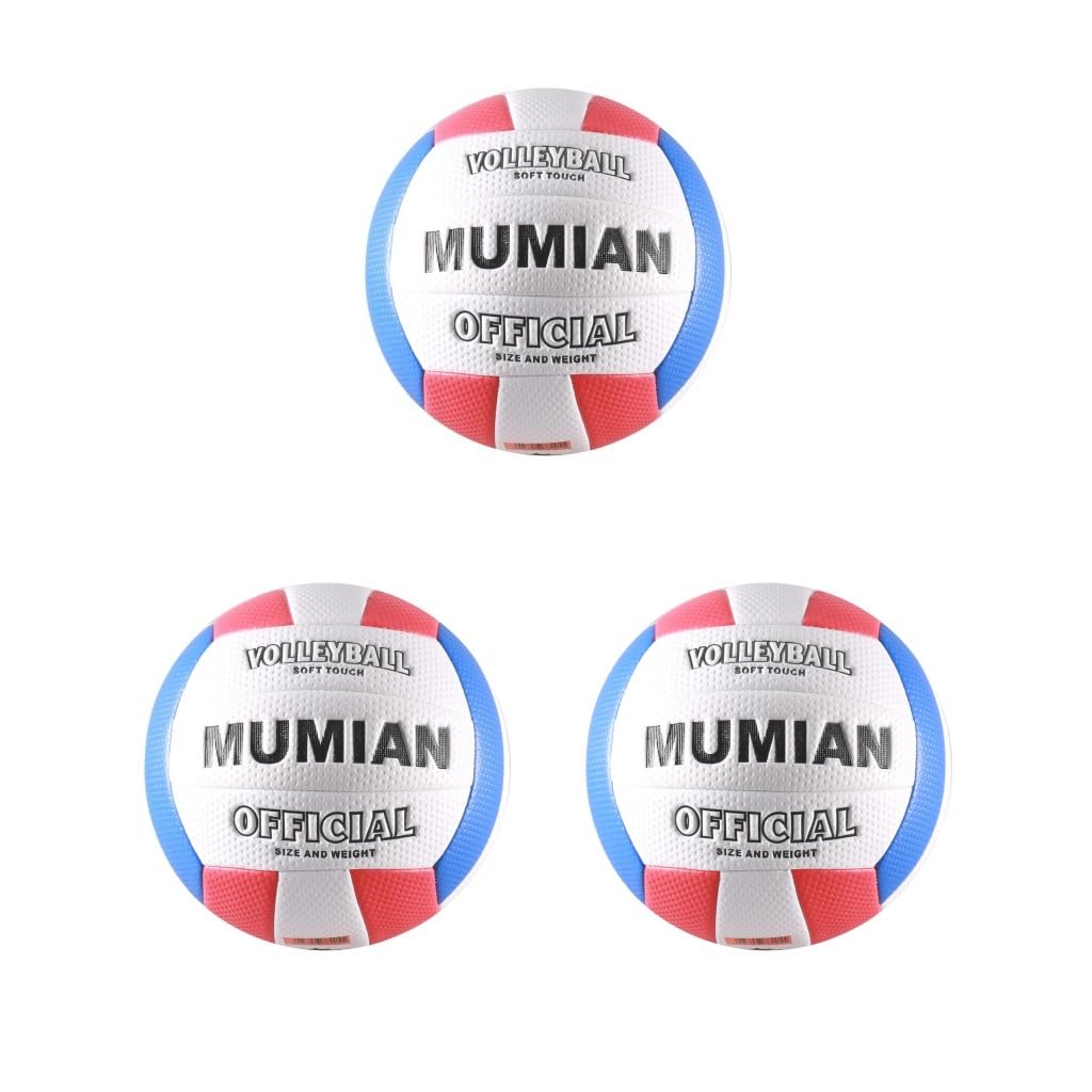 Volleyball-Trainings-Rennwettbewerbsspiel, offizielle Größe 5, weicher Ball, Weiß, Rot, Weiß, Blau, 21 cm