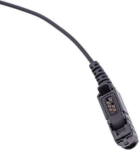 Miniatura 2 de POFENAL XPR 3500e XPR3300e Auricular extensible de un solo cable Walkie Talkie compatible con XPR3500 XPR3300 con micrófono PTT en forma de G