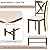 Lostcat Dining Table Set for 6, Wood Rectangular Dining Table and 4 Fabric Chairs & Bench, 6-Piece Kitchen Table Set for Dining Room and Living Room, Natural Cherry