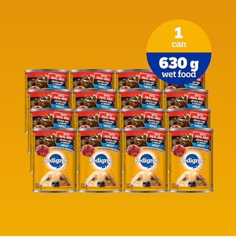 PEDIGREE CHOICE CUTS IN SAUCE Adult Soft Wet Dog Food - With Real Beef - 12x 630g (22 oz) Cans image 2