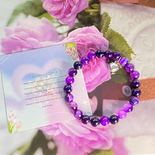 Apology Bracelet Gifts For Her, Im Sorry Gifts for Her, Sorry and Forgive Me Gift Comes in Gift Box with Apology Card For Wife, Girlfriend, Friends4