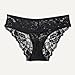 Amazon Essentials Women's Stretch Galloon Lace Bikini Panty, Pack of 6, Black, Large