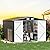 YONUNYE 8' X 10' Outdoor Storage Shed, Garden Tool Shed with Double Sliding Door, Metal Shed for Backyard Patio Lawn to Store Utility and Tools, Grey
