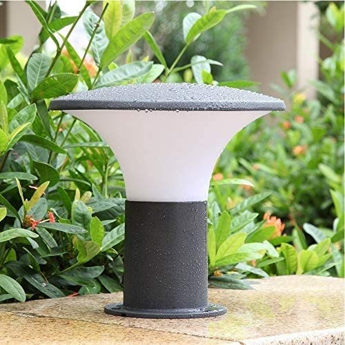 Lampe de jardin extérieur Moderne en Forme de Champignon IP65 étanche E27 Aluminium Pilier Paysage 60cm