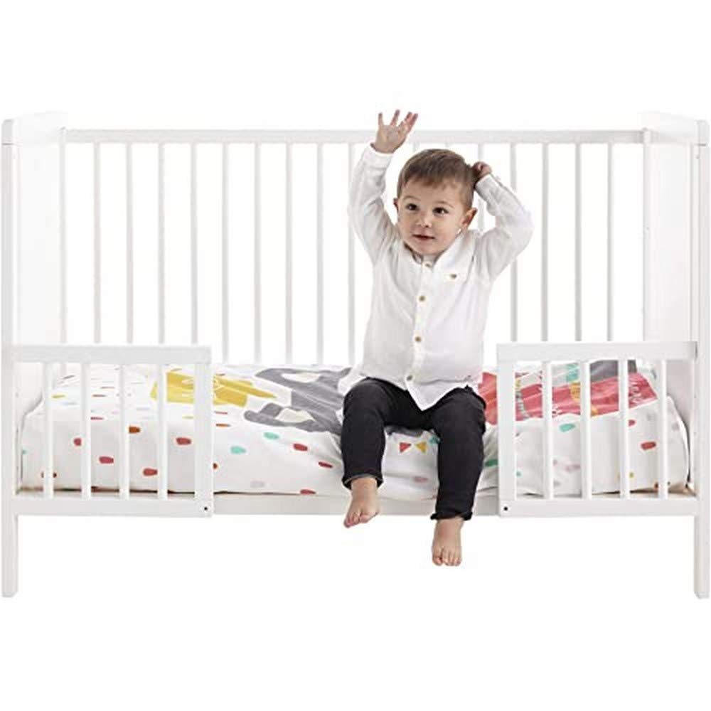 Cool · Dreams Indi-KC-BRDLL-CDEB Kinderbett mit Bettset, Unisex | Nordischer Stil. Buchenholz, Bausatz und 4 Rollen im Lieferumfang enthalten. Geländer zur Umwandlung in ein Kinderbett.