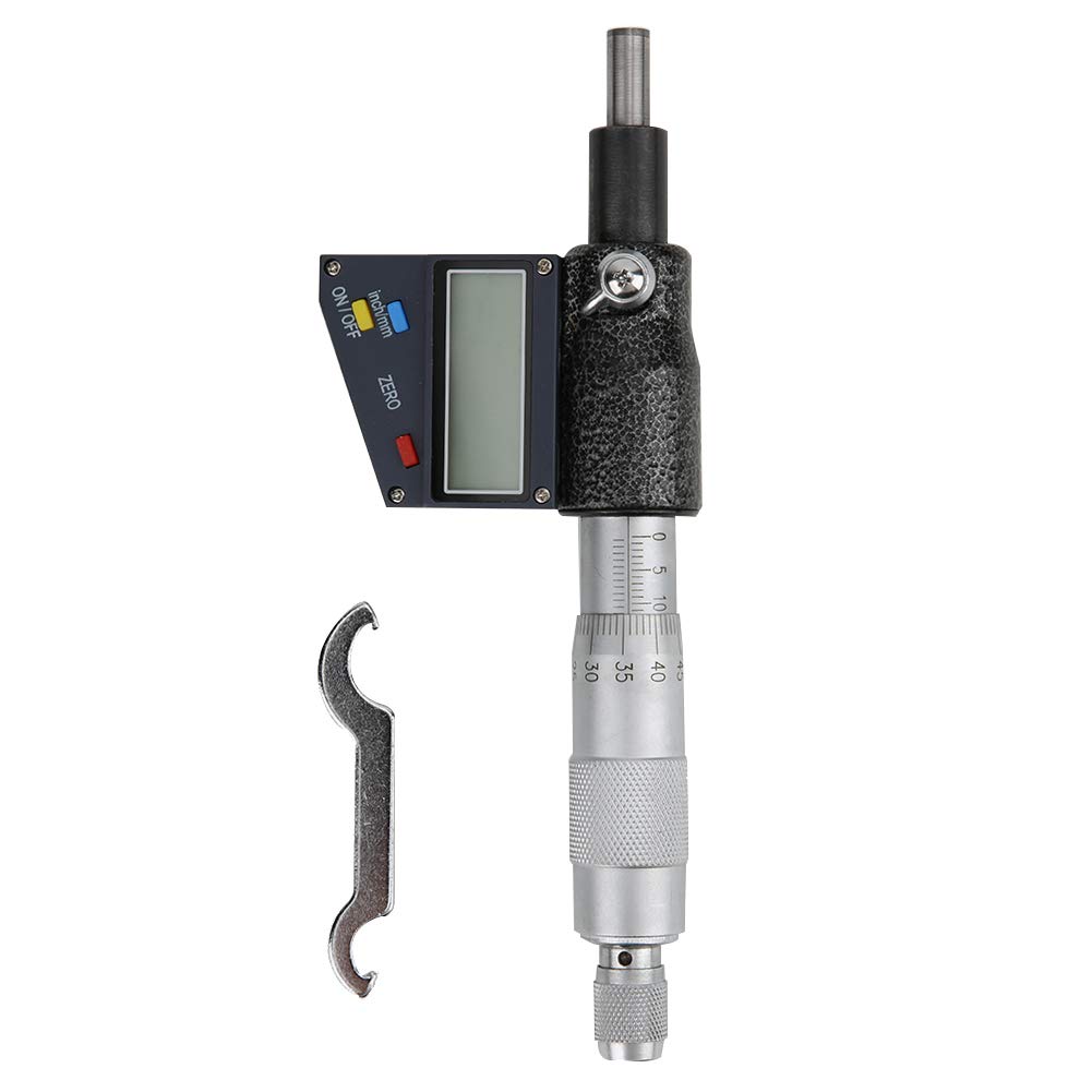 Micrometro Digitale 0-25 mm Alta Precisione con Testina in Carburo Cementato Strumento Misura Professionale per Lavorazione Metallo Meccanica Industria Attrezzatura Metrologia Fresa Fresatrice