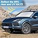 Custom Fit Cayenne Windshield Sunshade for 2019-2023 2024 2025 Upgrade Porsche Cayenne Front Window Sun Shades Shield Cover for Windshield Foldable 210T Sun Visor Protector Blocks UV Ray Accessories