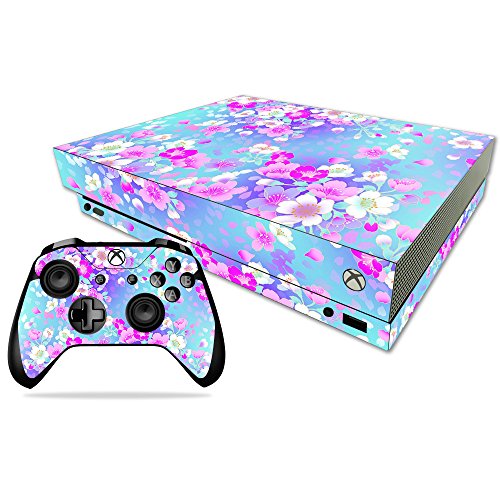 MightySkins Skin Compatible with Microsoft Xbox One X - in Bloom | Protective, Durable, and Unique Vinyl Decal wrap Cover | Easy to Apply, Remove, and Change Styles | Made in The USA
