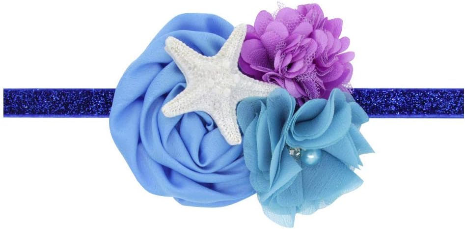 Love Fairy Baby Girl's Lovely Starfish Elastic Hair Band Ocean Princess Mermaid Headdress