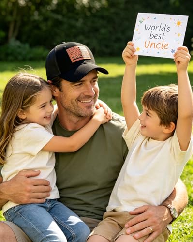 Image of Waldeal Papa Trucker Hat, Adjustable Snapback Dad Hats for Men, Fathers Day Birthday Gifts from Daughter
