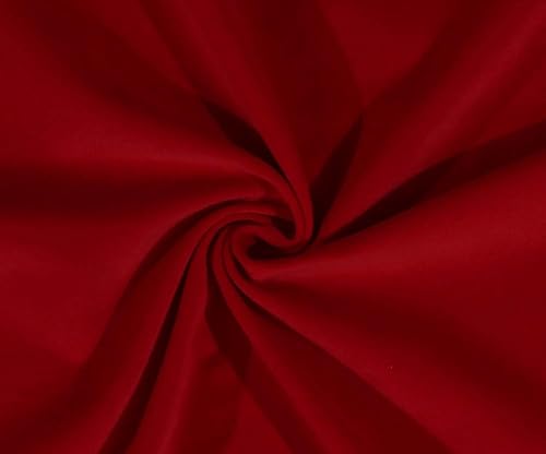 Tela de terciopelo de algodón de 44 pulgadas de ancho, color rojo aterciopelado, 34 yardas, M208.37