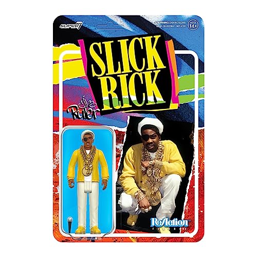 Super7 Slick Rick Reaction Figure, Slick Rick - Gold, 3.75"