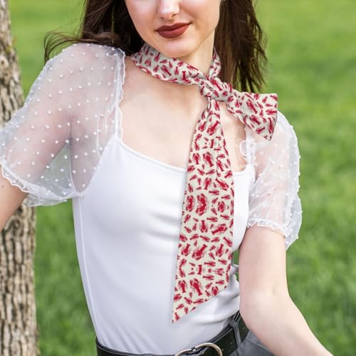 Red Lobster Lightweight Silk Scarves Fashion Print Women Silk Wrap Scarf Spring Fall Gift For Women4