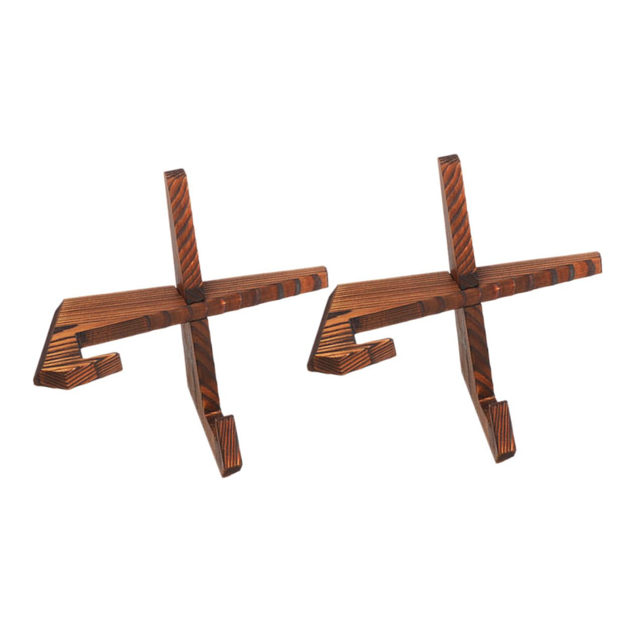 Alipis 2pcs Wooden Recipe Book Stand Holder Kitchen Cookbook Display Rack Stable and Space Saving Countertop Organizer for Easy Access and Practical Use