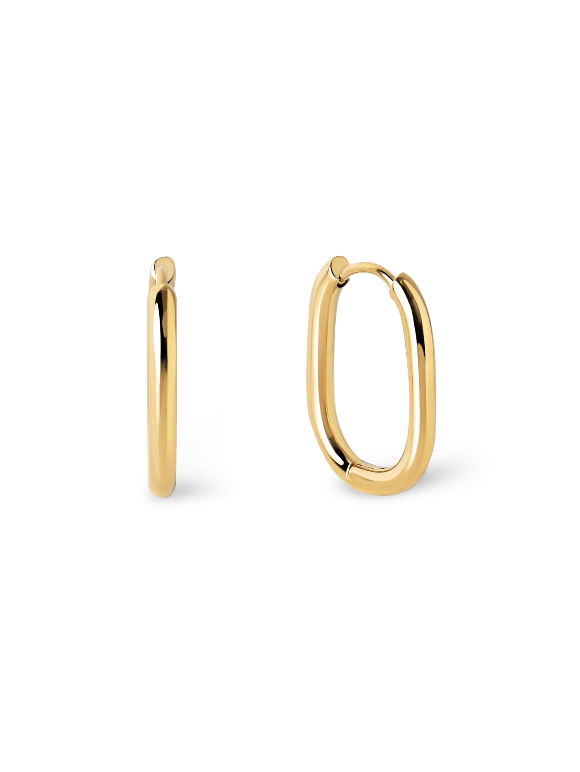 SINGULARU - Bossa Creolen. Edelstahl mit 18 Kt Vergoldeter Beschichtung oder Edelstahl. Schmuck für Damen.