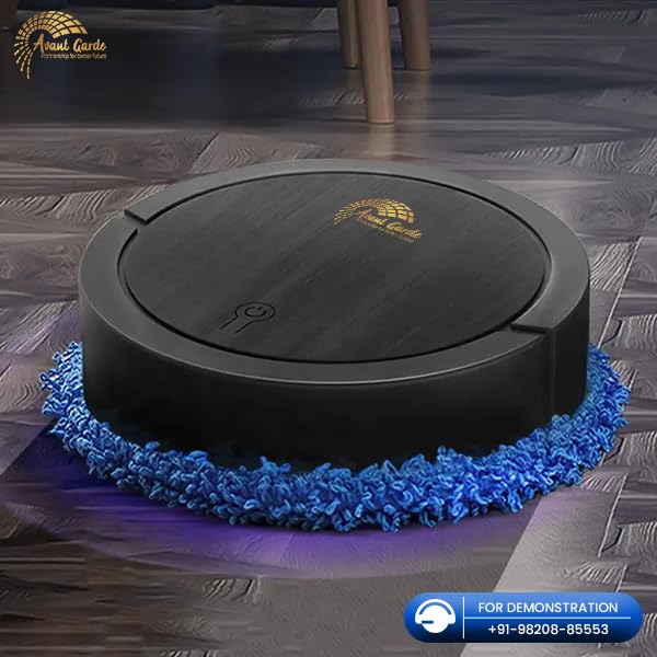51uo8FgdkoL AVANT GARDE Robot Rotary Mopping Automatic Vacuum Cleaner with UV Lamp,1200mAh Super Battery Life,one button start,encountering obstacles,6cm Ultra-thin Body,Powerful Cleaning Cloth
