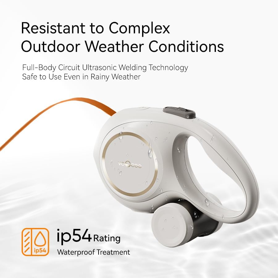 Miniatura 6 de VOOCOO Go! Correa retráctil para perro de 10 pies con luz LED, sin enredos, correa resistente para perros grandes, diseño de alta resistencia con