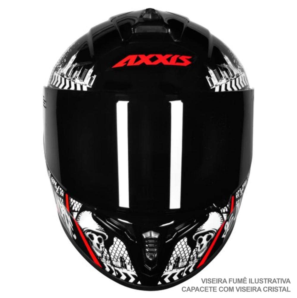 Capacete Axxis Draken 26 da Norte New Gloss - Preto/Vermelho - 56