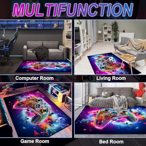 Tapete de Juego Gamer con Diseño Control 3D 150x100 cm miniatura 5