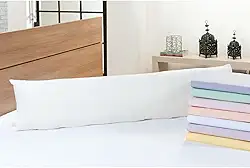 Xuxão Travesseiro de Corpo Antialérgico + Fronha 400 Fios Com Zíper (Branco)