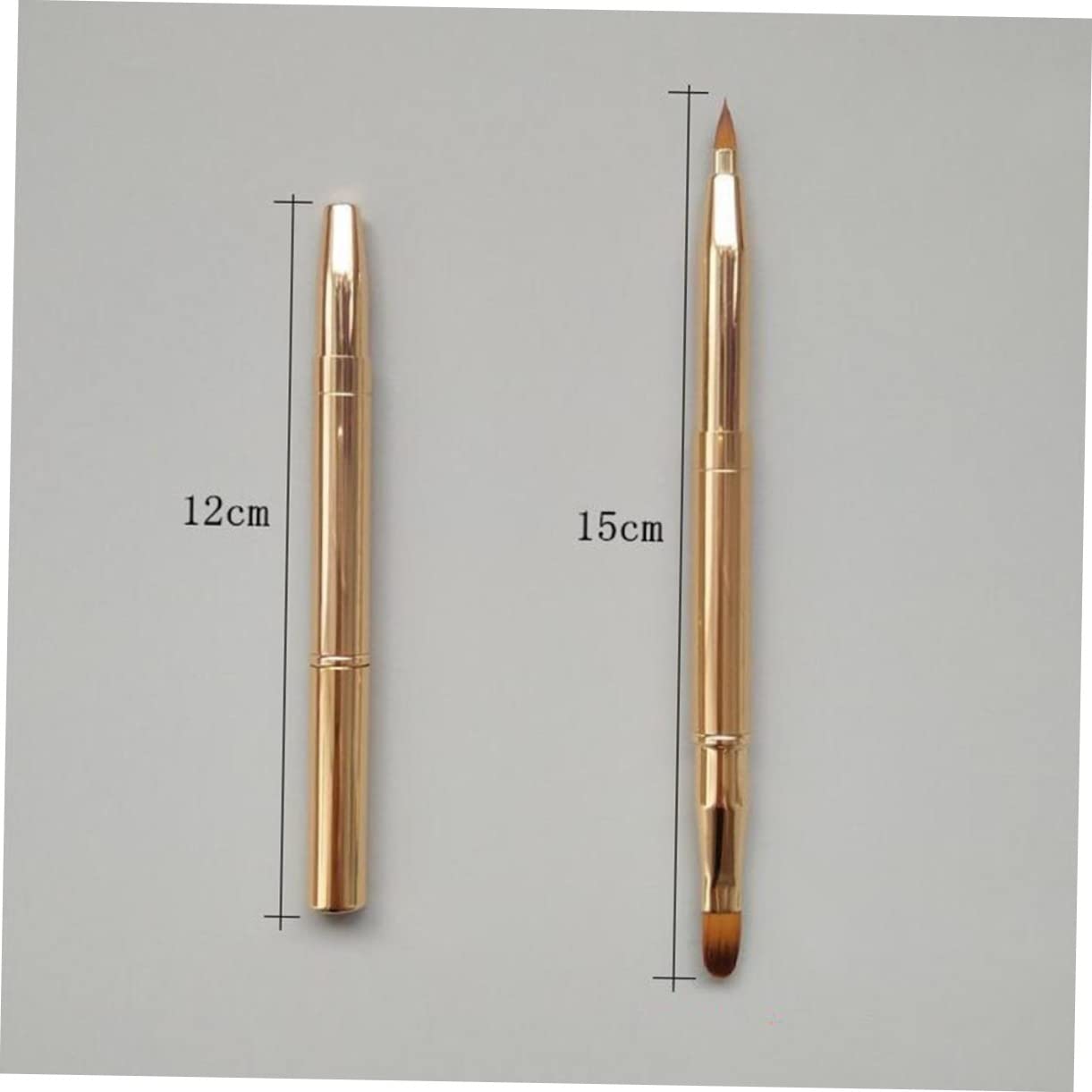 IWOWHERO 3-in-1 Lip Brush Set Retractable Lipstick and Lip Gloss Applicators Portable Easy to Clean for On-the-go Home Use