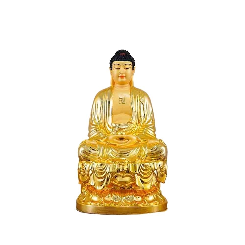 Figuras de Budas Estatua de Buda de latón for el hogar, Sala de Estar, vestíbulo, decoración Feng Shui, Adornos de adoración Zen Budas Decorativos(Grande)