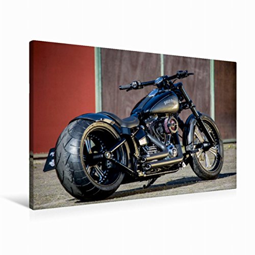 Premium Textil-Leinwand 90 x 60 cm Querformat Premium Textil-Leinwand 90 cm x 60 cm quer Harley-Davidson Softail Slim S 300 Fat Ass Kit | Wandbild, HD-Bild auf Keilrahmen, Wanddekoration, Kunstdruck v