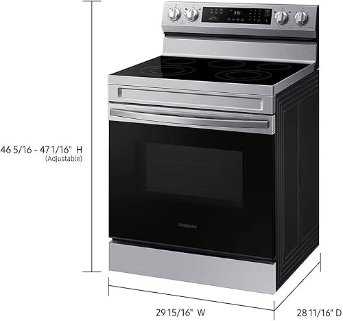 Miniatura 2 de Samsung NE63A6311SS 6.3 pies cúbicos Independiente Cocina Eléctrica Independiente