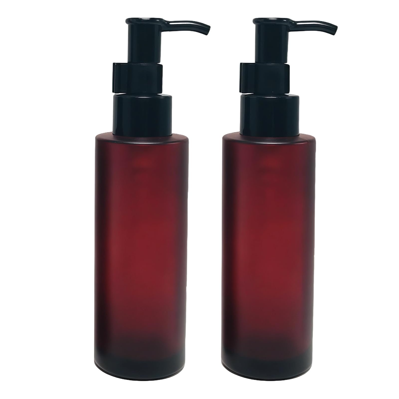 Dispensador de loción en vidrio esmerilado rosa de 100 ml para organizar tus viajes y tocador