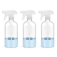 Vista 12 de Botellas de Spray de Vidrio con Protección de Funda de Silicona, Recipientes Vacíos Recargables de 16 onzas, Botellas de Spray Reutilizables