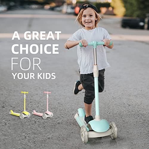 Image of 67i Scooter for Kids 3 Wheel Scooter Kids Kick Scooter for Toddler Girls Boys Scooter with Adjustable Height and Light-Up Wheels Scooter for Children Ages 3-12