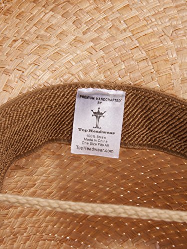 Top Headwear Raffia Western Cowboy Hat - Tea Stain #TOP3