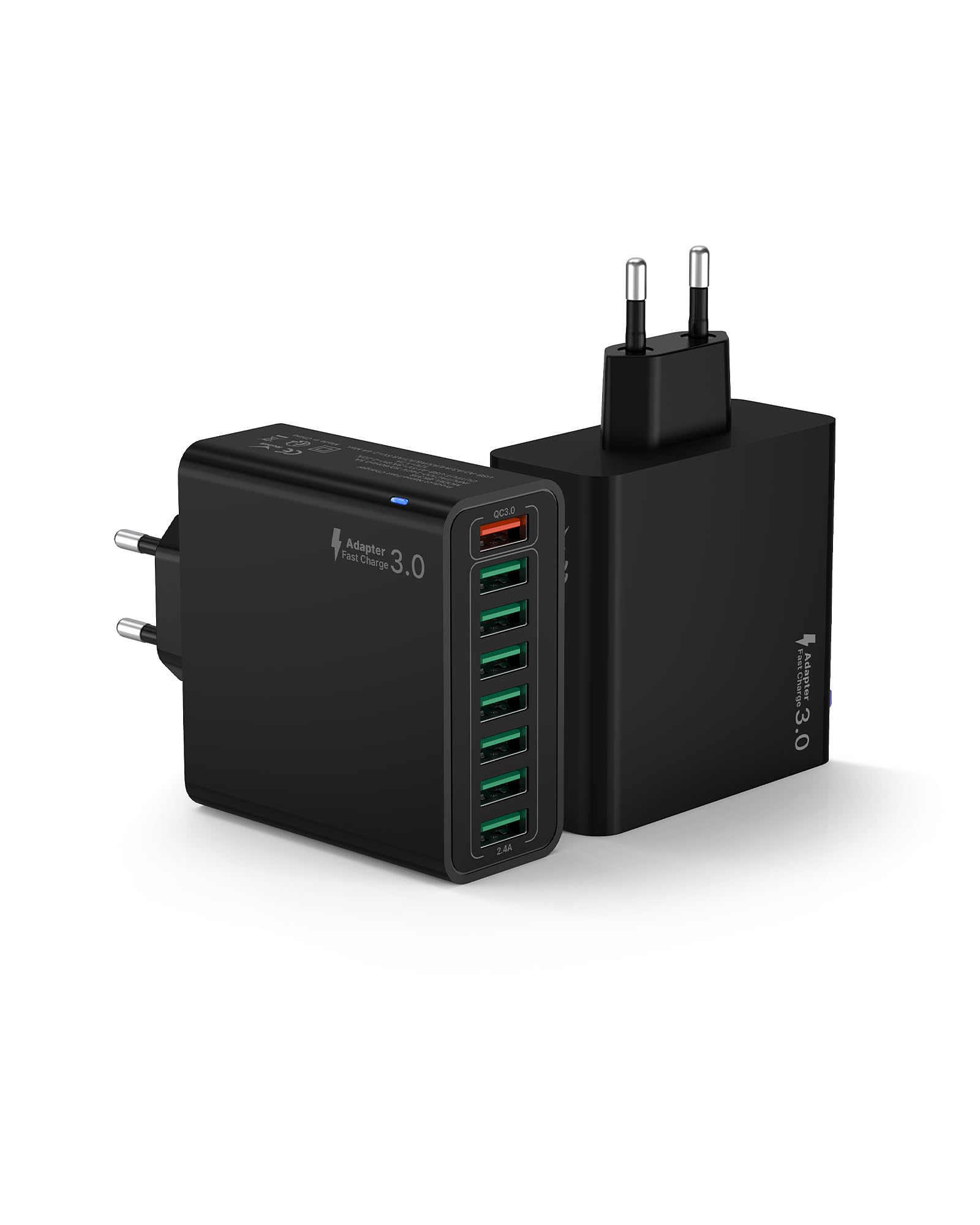 6-Port Multi Charger Plug UK Charging Power Adapter