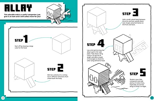 Minecraft How to Draw: An official Minecraft drawing book, fully illustrated with spaces to draw on