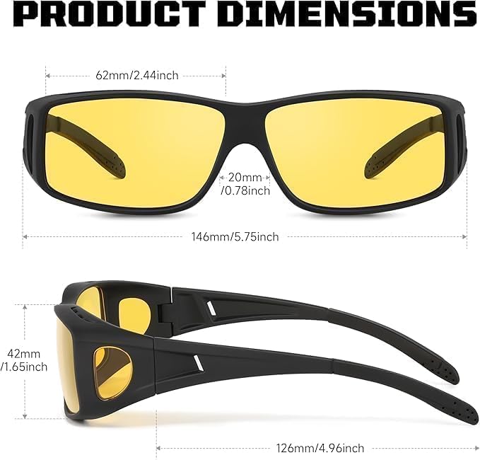 Night Driving Glasses for Men and Women – Anti-Glare Night Vision Glasses for Safe Driving at Night - Image 4