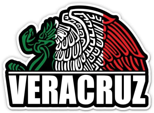 Veracruz Mexico MX Bandera Vinilo Adhesivo - Grande - 11"