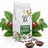 GoRa Organic Ethiopian Coffee Beans – Medium Roast Whole Bean, Single Origin 100% Arabica, Smooth Fruity & Floral Notes, Forest-Grown Specialty Coffee – 250g (8.8oz)