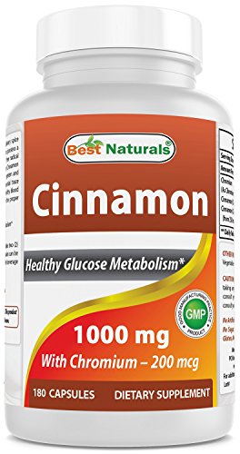 Best Naturals Cinnamon with chromium 1000 mg 180 Capsules