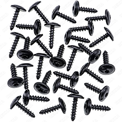 Rexka 30Pcs M5-2.12 X 19Mm T25 Torx Fender Liner Splash Guard Under Cover License Bracket Truss Head Tapping Screw Bolt Compatible With Vw Audi Porsche N90892001 N90775001 #TOP1