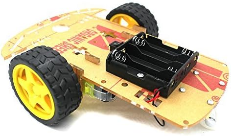 Miniatura 4 de YIKESHU 2WD Smart Robot Kit de chasis de coche con codificador de velocidad caja de batería 2 ruedas Arduino Microbit Raspberry Pi DIY Toy Adulto