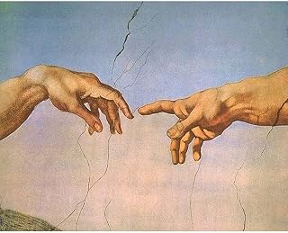 Creation of Adam (Hands) by Michelangelo Buonarroti - Van-Go Paint-by-Number Kit 40CMx50CM DIY Frame
