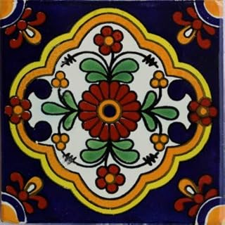 6x6 4 pcs Zarza Talavera Mexican Tile
