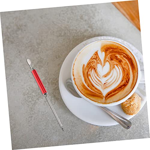 Hemobllo Latte Agulha Cappuccino Arte Espresso Tiro Jarro De Espuma De Leite Espresso Decoração Arte